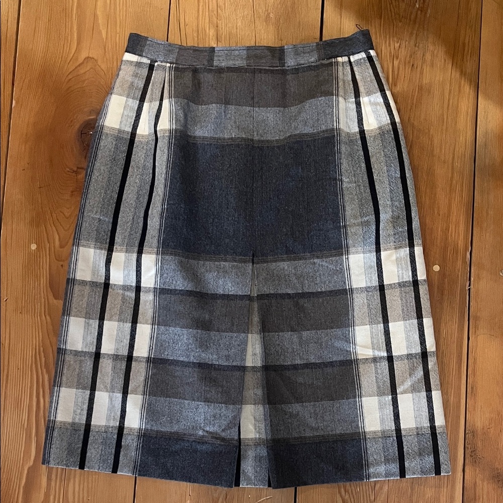 Vintage Plaid Gray Women's Pencil Skirt